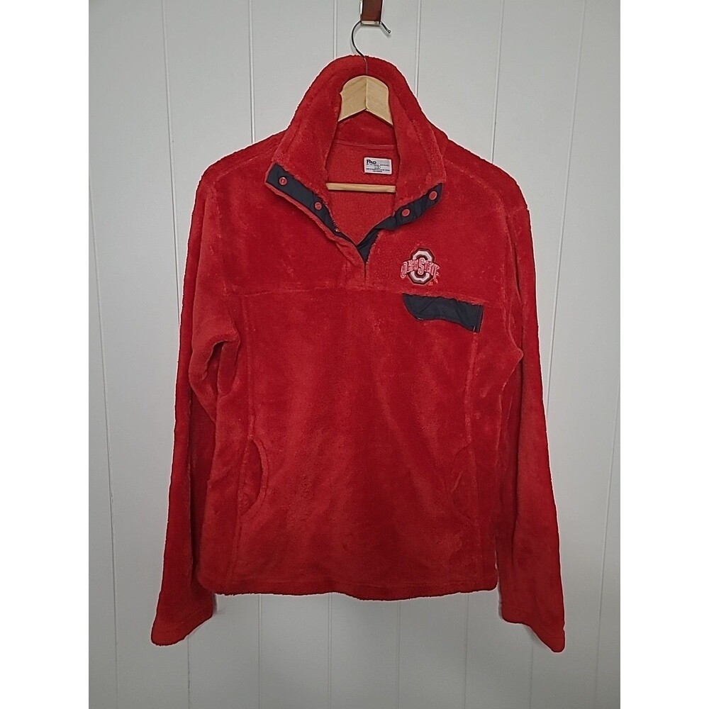 Vintage Ohio State University Buckeye Fleece Women's Large Pocket Fall Winter